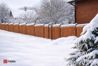 деревянный забор из термо дерева