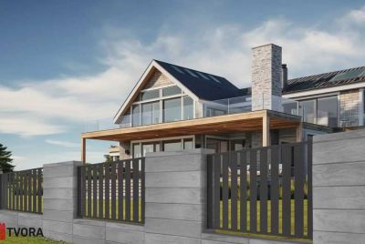 betona žogi un stabi