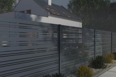 horizontālie metāla žogi Rīgā